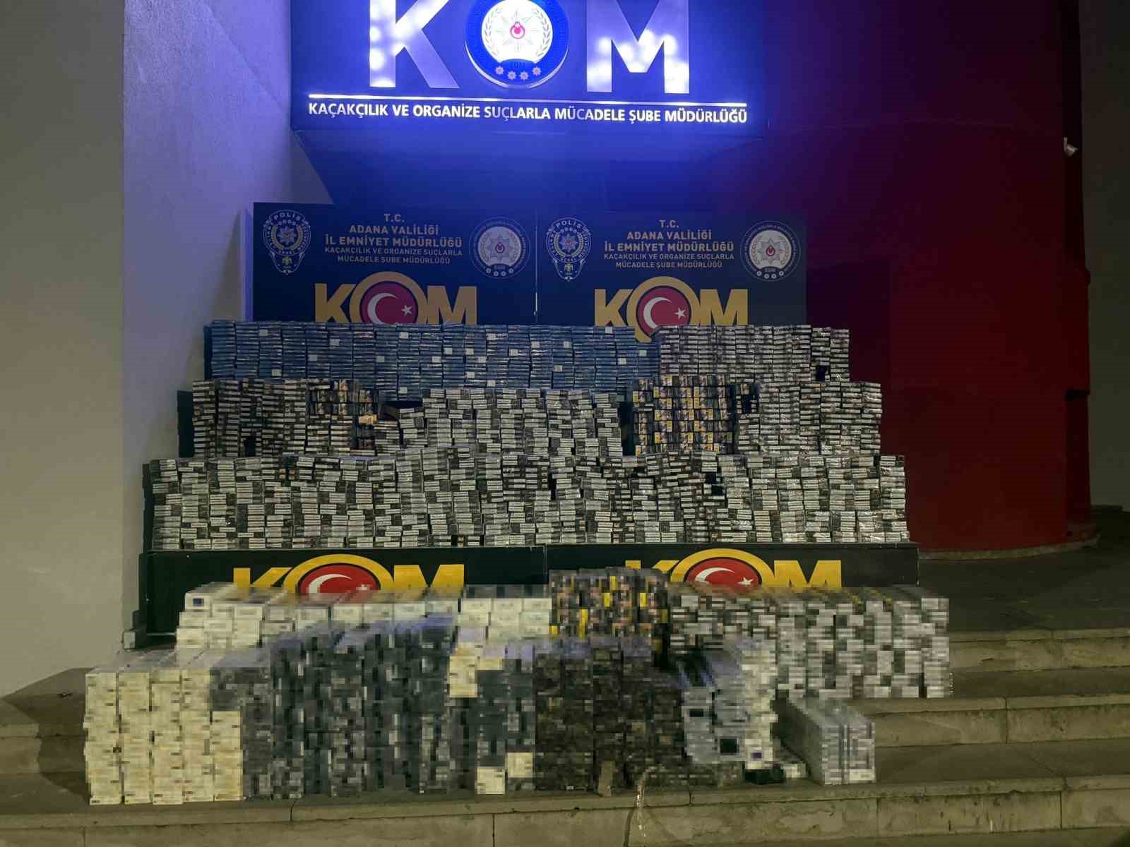 Akaryakt tankerinden binlerce paket kaak sigara kt
