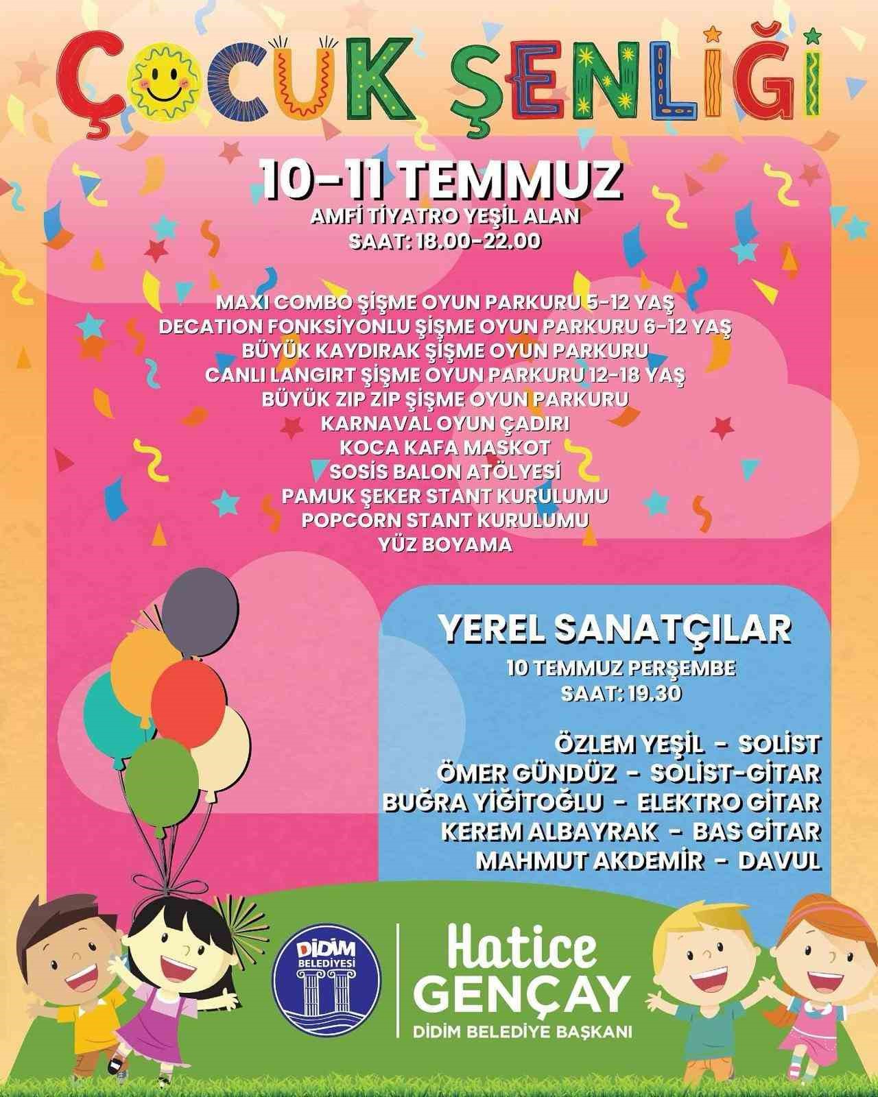 Didim’de çocuk şenliği başlıyor