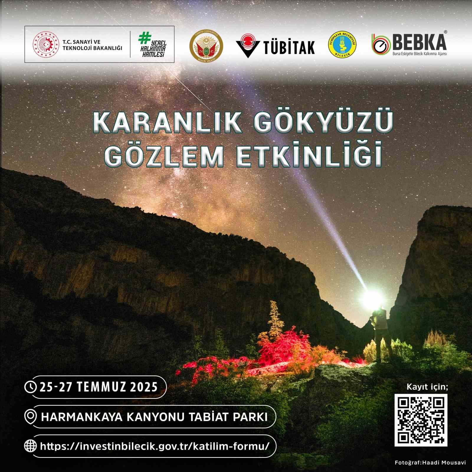 Astronomi gözlemleri için Harmankaya’da buluşacaklar