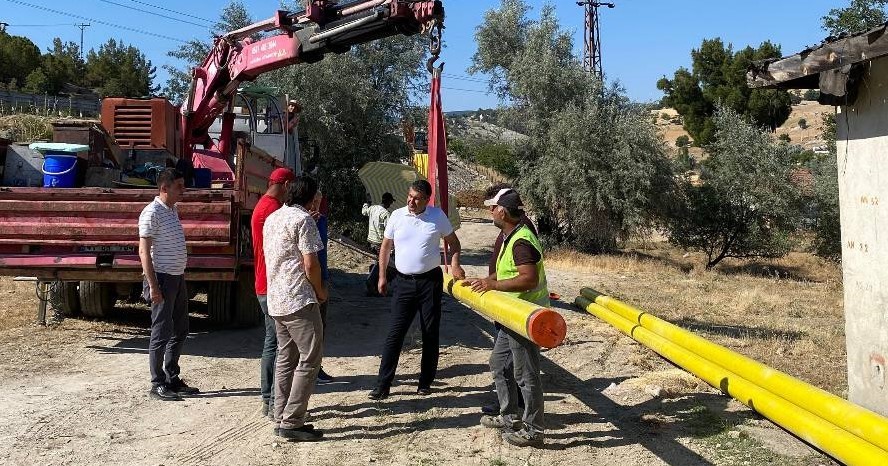 Gediz Hacıbaba mahallesinde doğalgaz çalışmaları başladı
