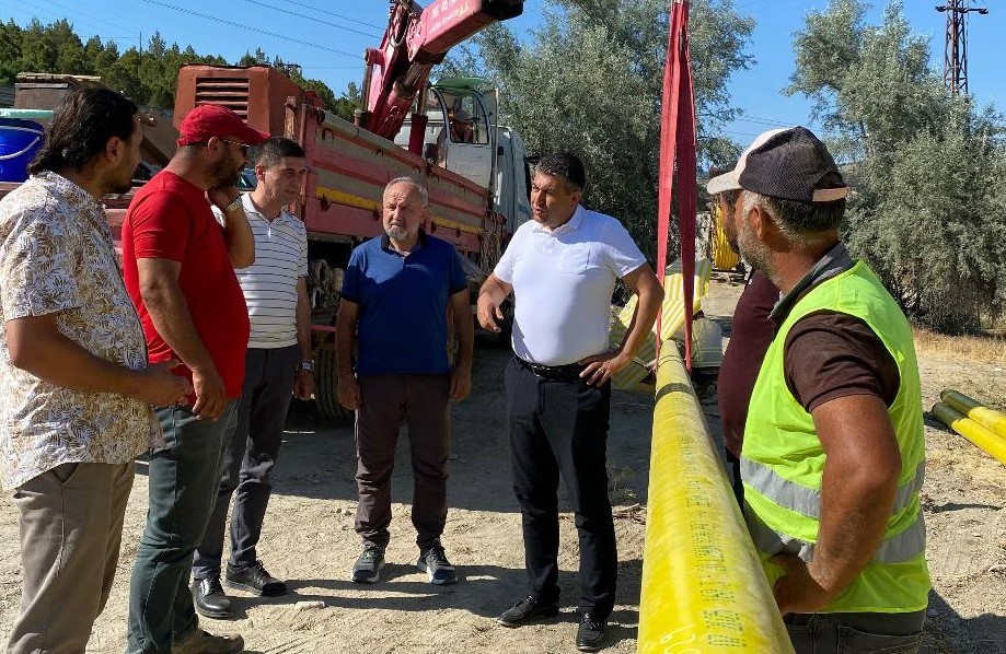Gediz Hacıbaba mahallesinde doğalgaz çalışmaları başladı