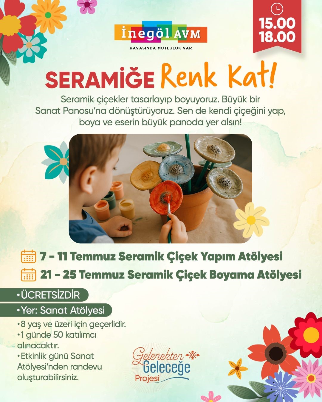 İneg&ouml;l AVM, Temmuz ayında ziyaret&ccedil;ilerini sanatla buluşturuyor
