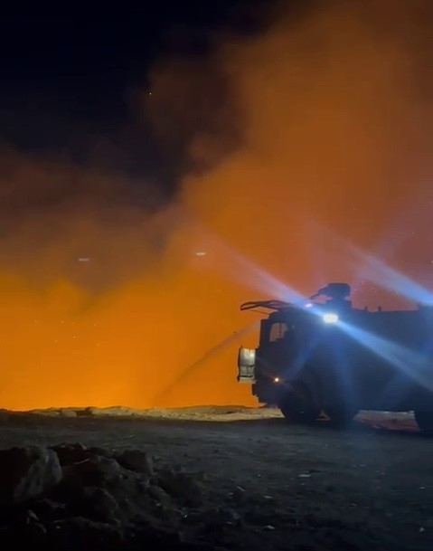 Ormanlık alanda çıkan yangın korkuttu