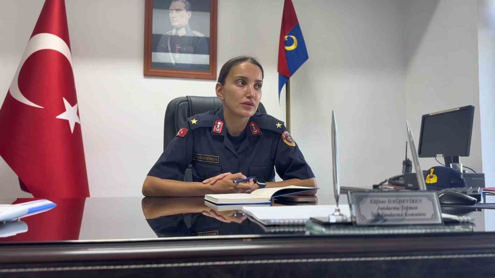 Tekirdağ’ın ilk kadın ilçe jandarma komutanı