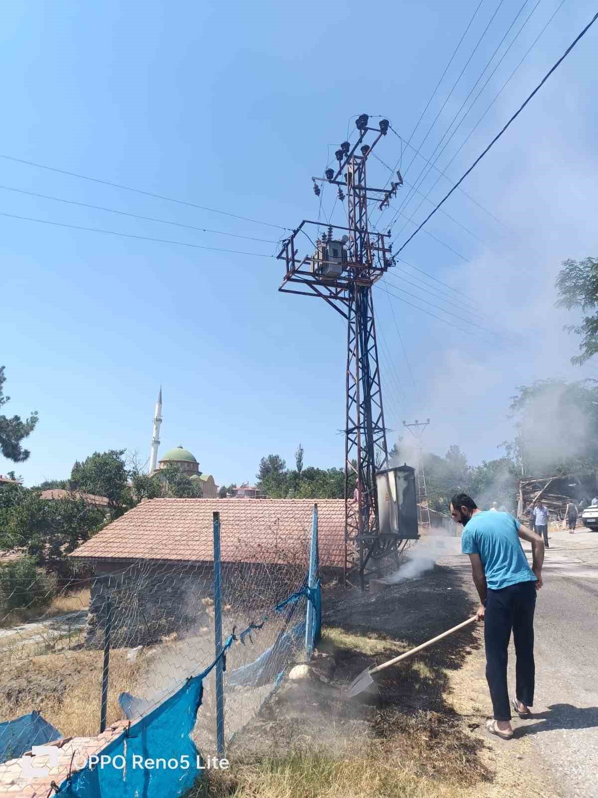 Trafo yangını paniğe sebep oldu