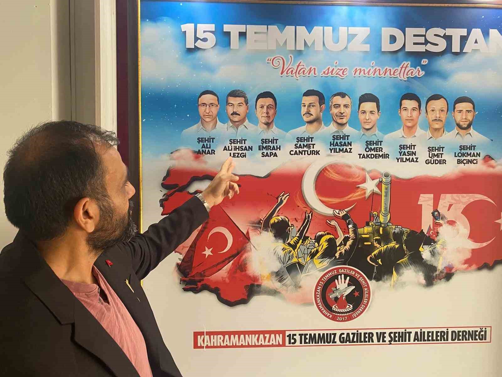 15 Temmuz Kahramankazan Gaziler ve Şehit Aileleri Derneği Başkanı Cafer Akın: