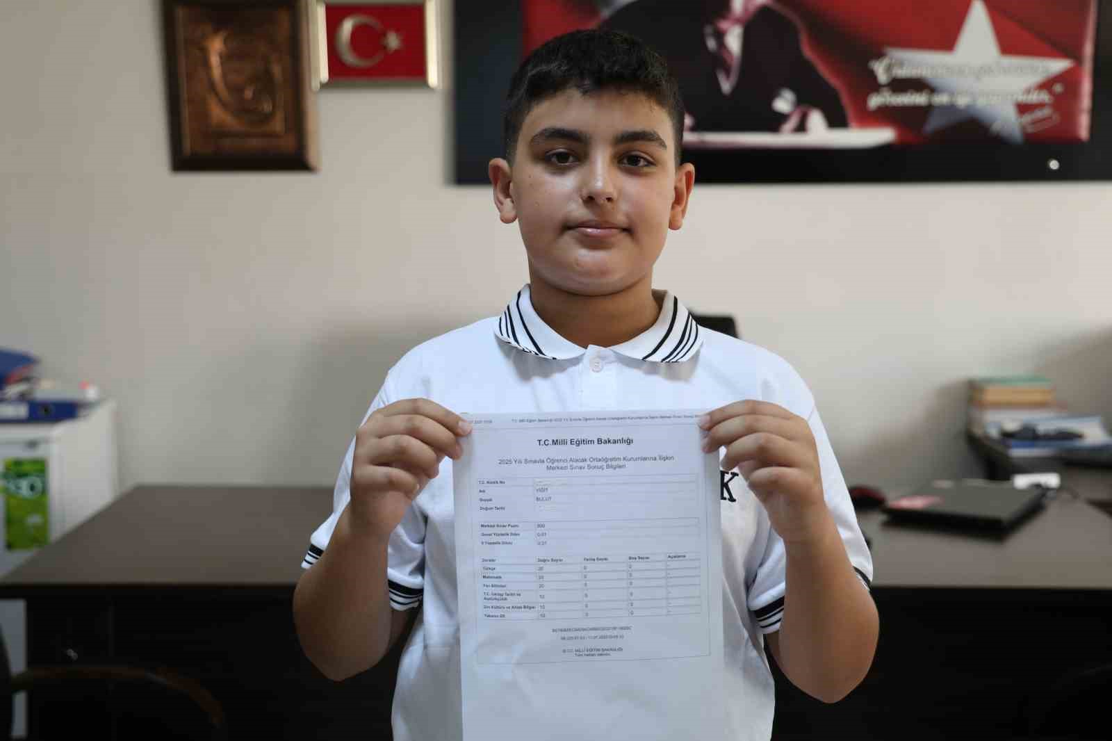 LGS’de birinci olan Yiğit Bulut’tan yerli ve millilik vurgusu