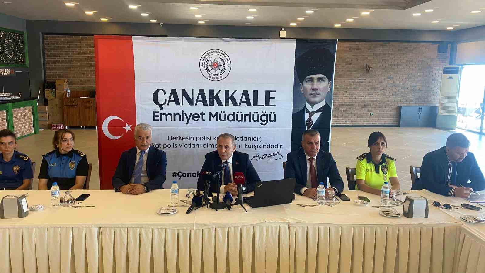 Çanakkale’de asayiş olaylarında yüzde 22.8 azalma yaşandı
