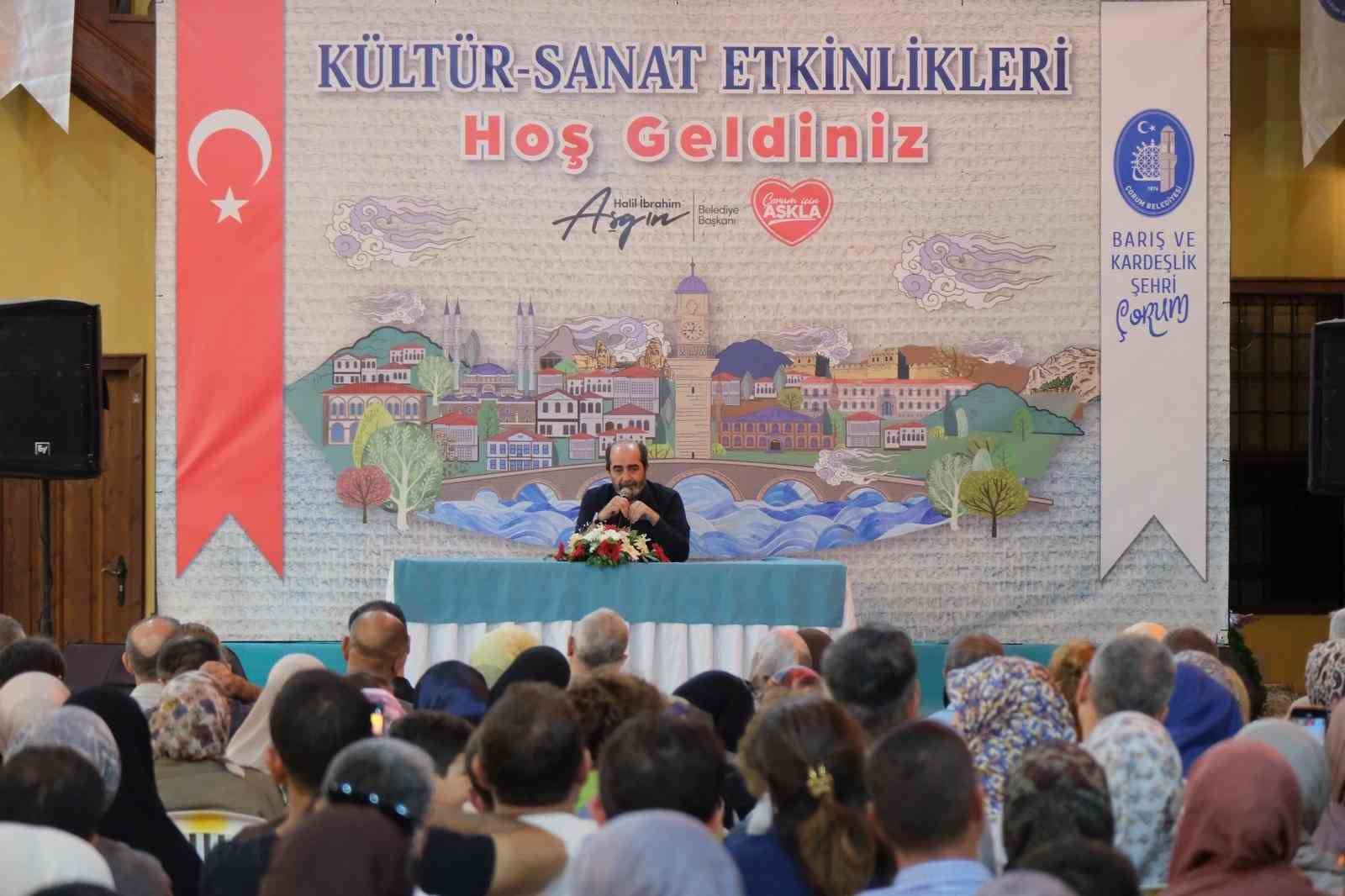 Çorum’da "han sohbetleri"nin konuğu yazar Dr. Ömer Demirbağ oldu