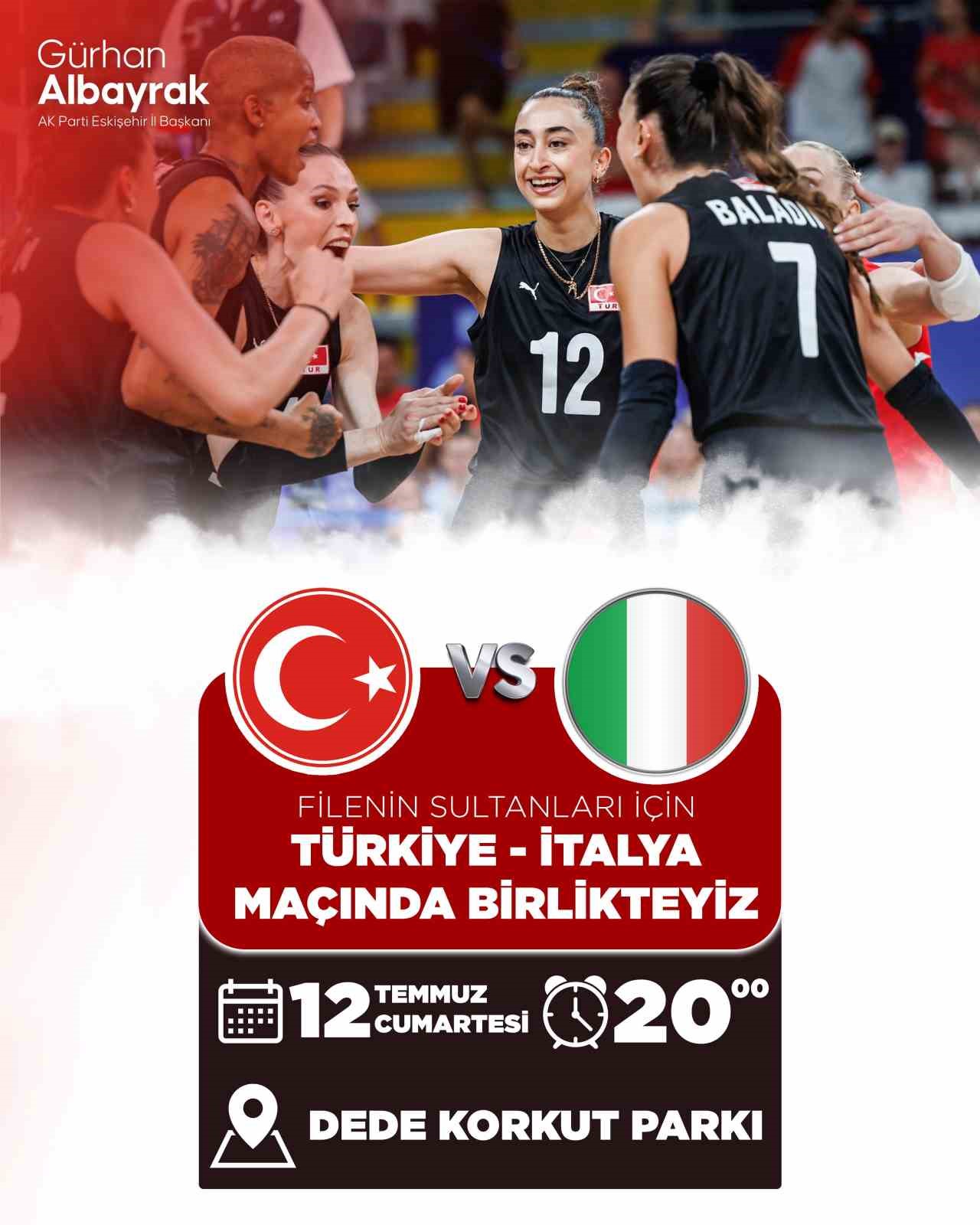 A Milli Kadın Voleybol Takımı’nın maçı dev ekranda izlenecek