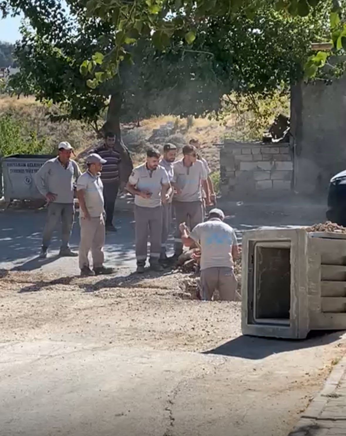 Doğalgaz borusu zarar gördü, korku dolu anlar yaşandı