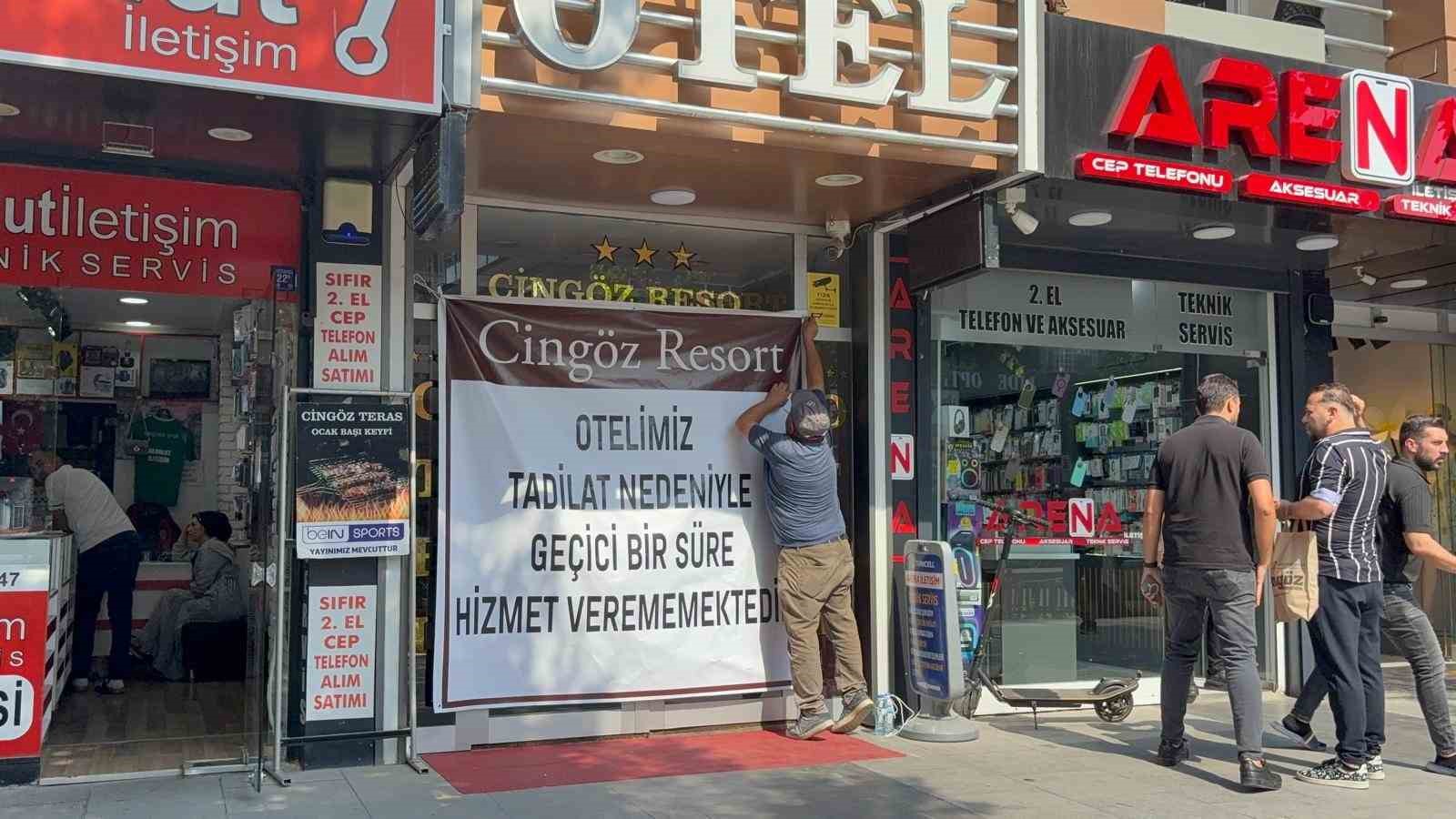Esnaf Odası başkanının oteli mühürlendi