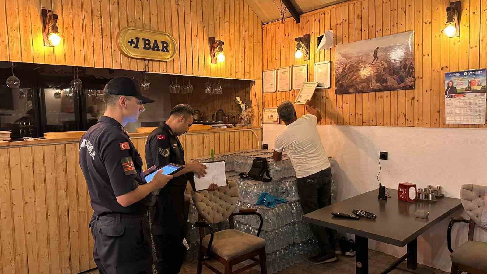 Didim’de jandarma ve belediyeden işletmelere sıkı denetim