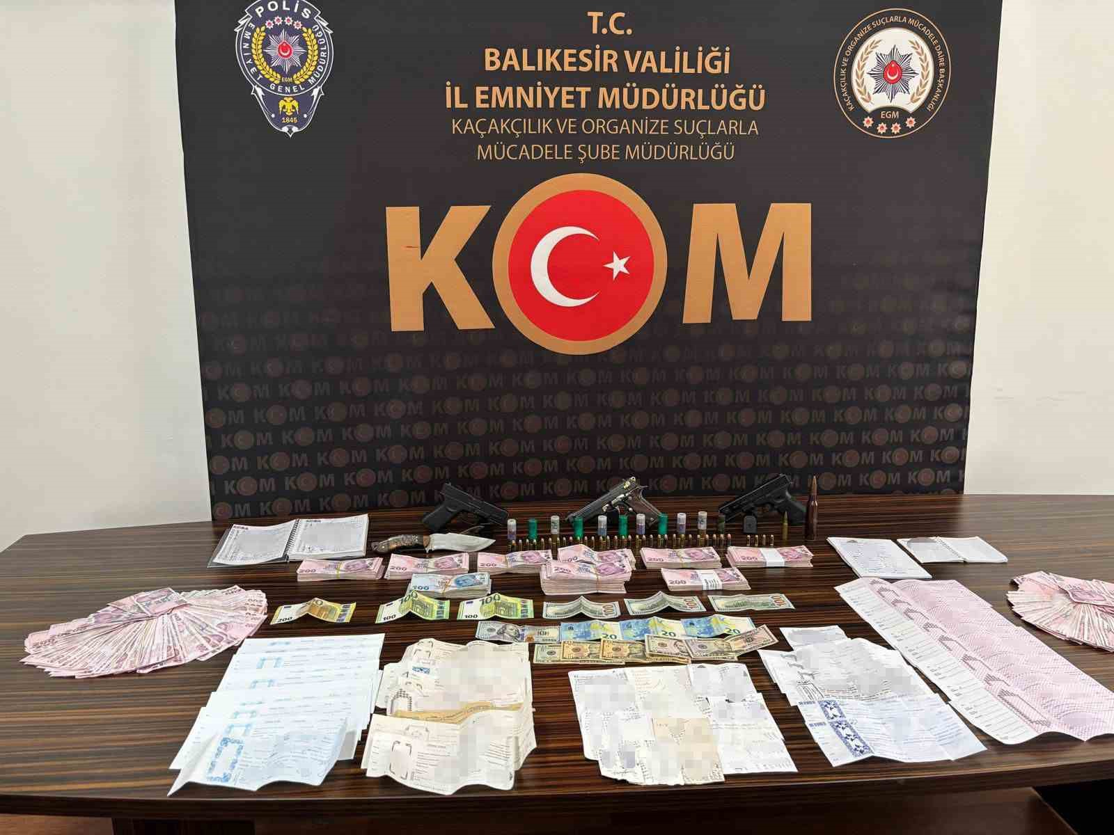 Balıkesir polisinden organize suç örgütü operasyonu