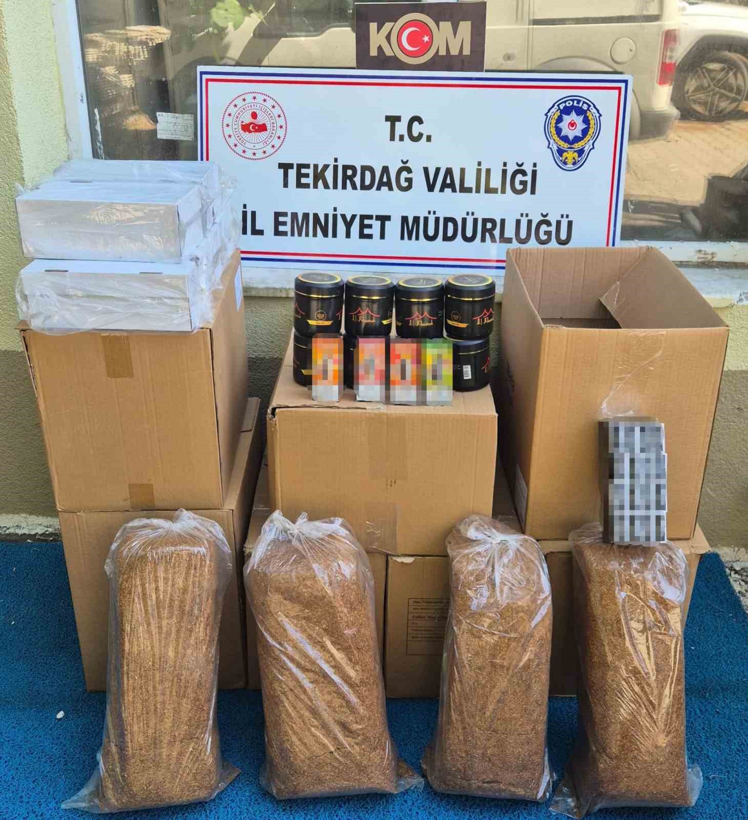 Tekirdağ’da kaçak sigara operasyonu