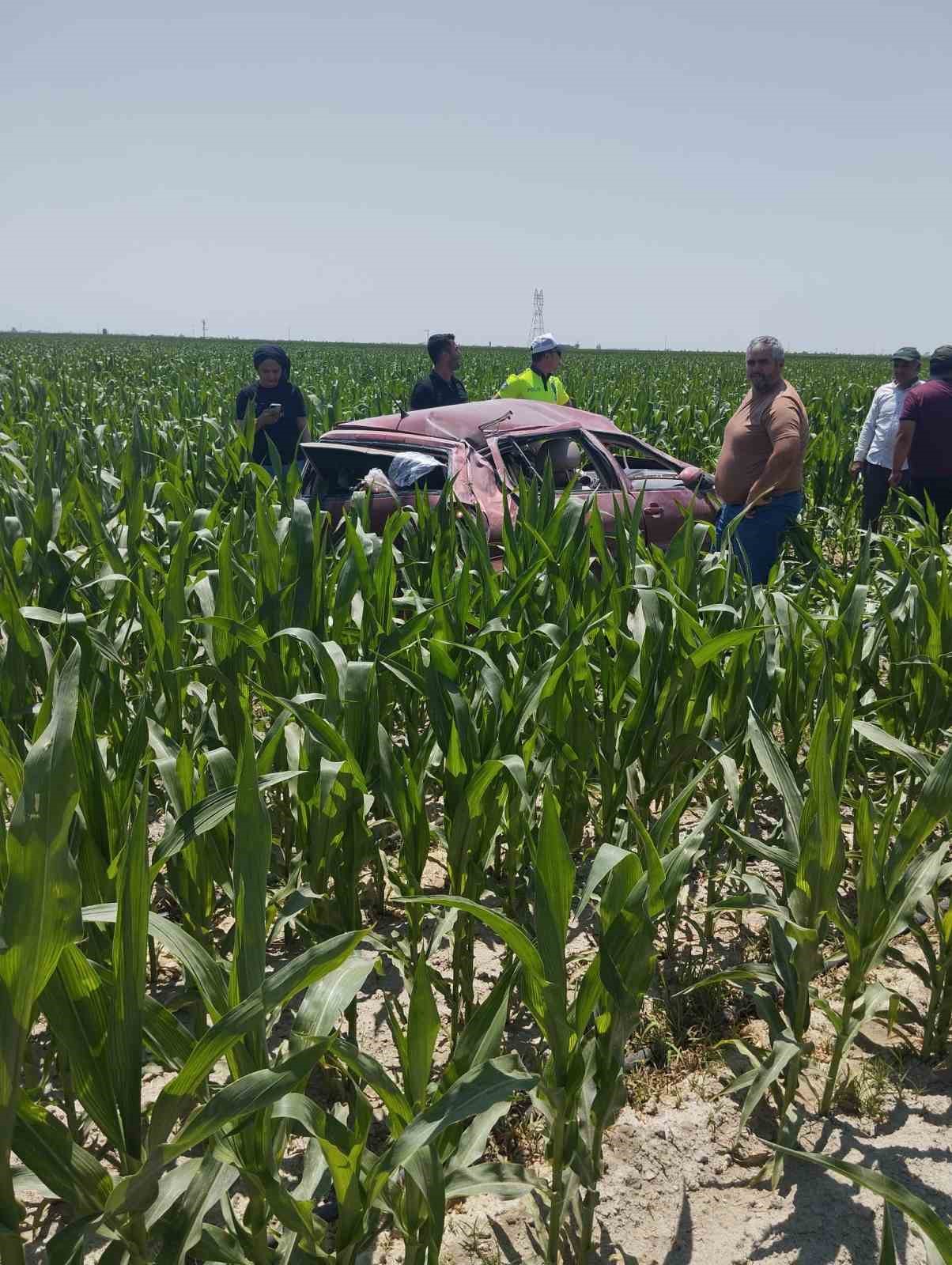 Kontrolden çıkan otomobil takla attı: 1 yaralı