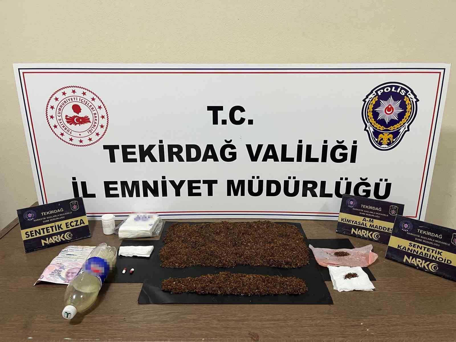 Tekirdağ’da uyuşturucu operasyonunda 3 şüpheli tutuklandı
