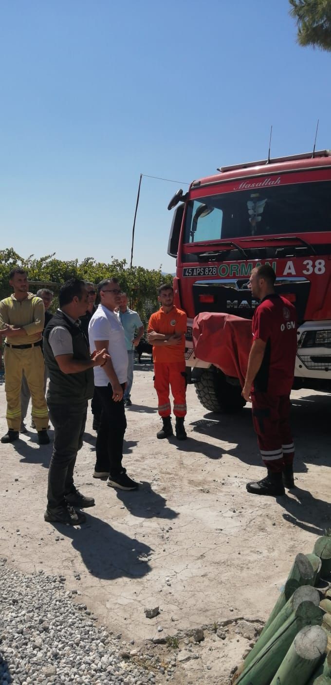 Kaymakam Ko&ccedil;, kırsal mahallelerde yangın tedbirlerini inceledi
