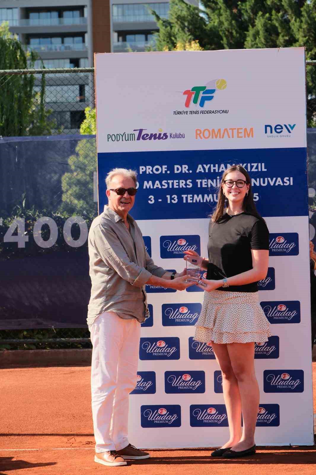 Bursa’da raketler Prof. Dr. Ayhan Kızıl için sallandı, şampiyonlar kupalarını aldı