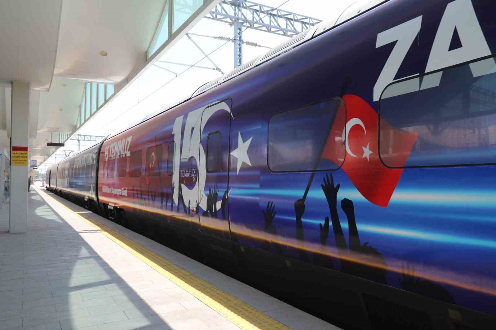 100 bin yolcu taşıyacak olan 15 Temmuz Demokrasi ve Milli Birlik Treni Eskişehir’de