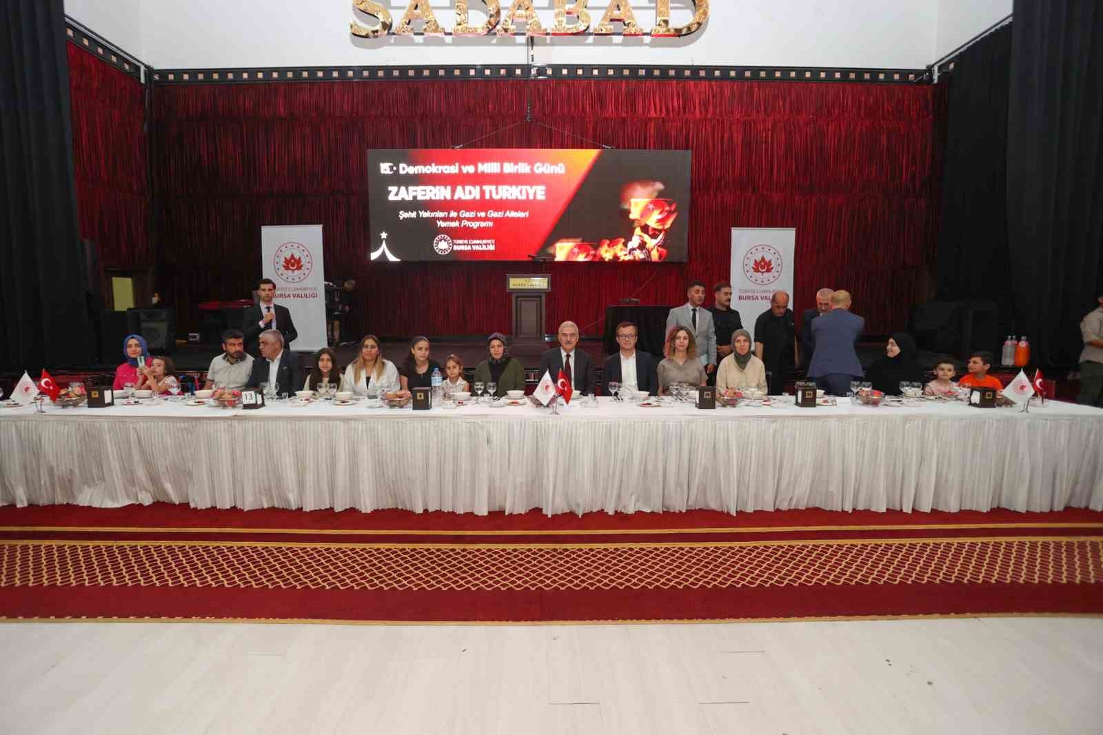 Bursa Valiliği, şehit ve gazi aileleriyle bir araya geldi