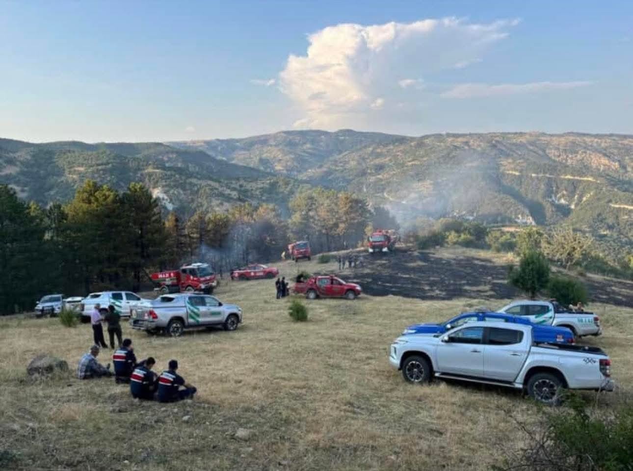 Beypazarı’nda 15 dönüm ekili alan yandı