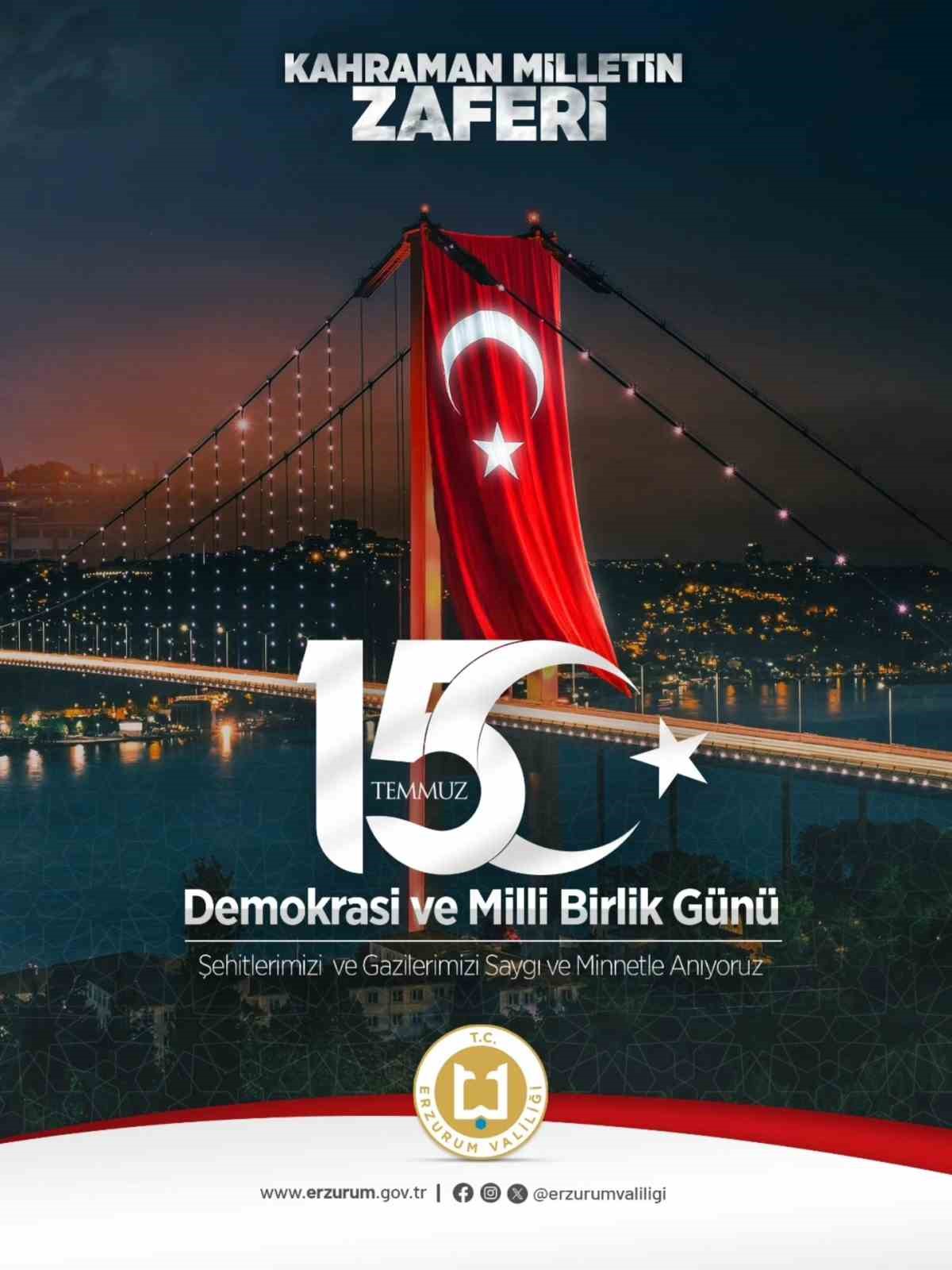 Vali Çiftçi’den 15 Temmuz mesajı