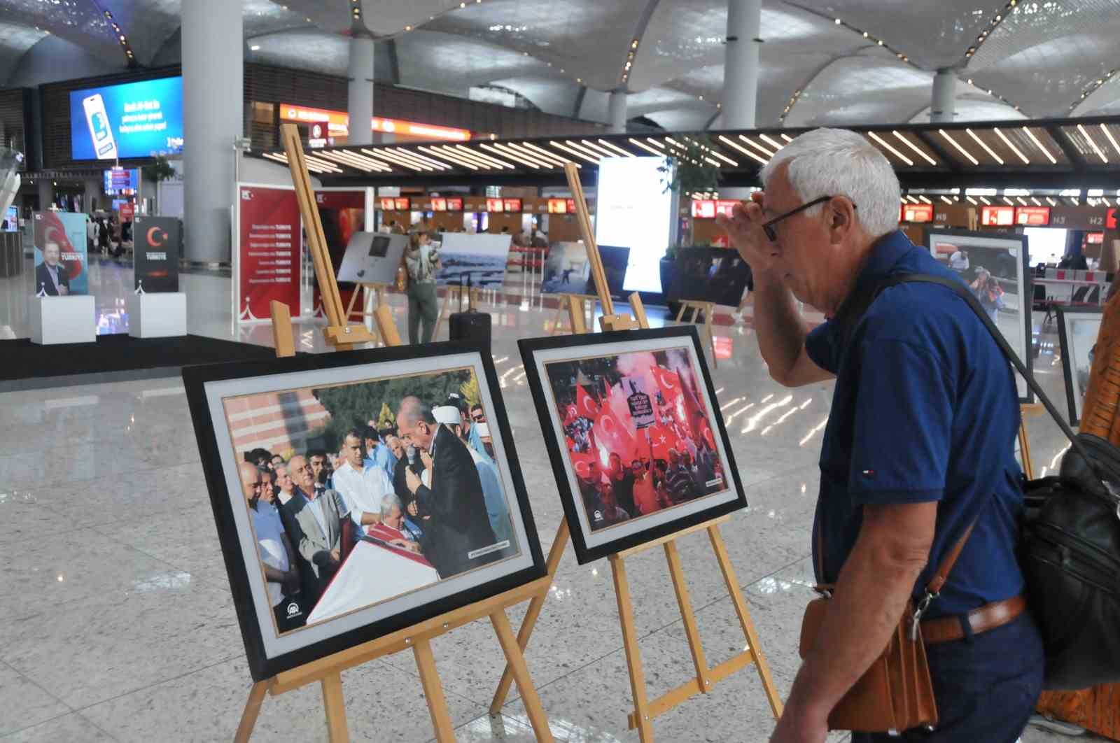İstanbul Havalimanı’nda 15 Temmuz sergisine yoğun ilgi