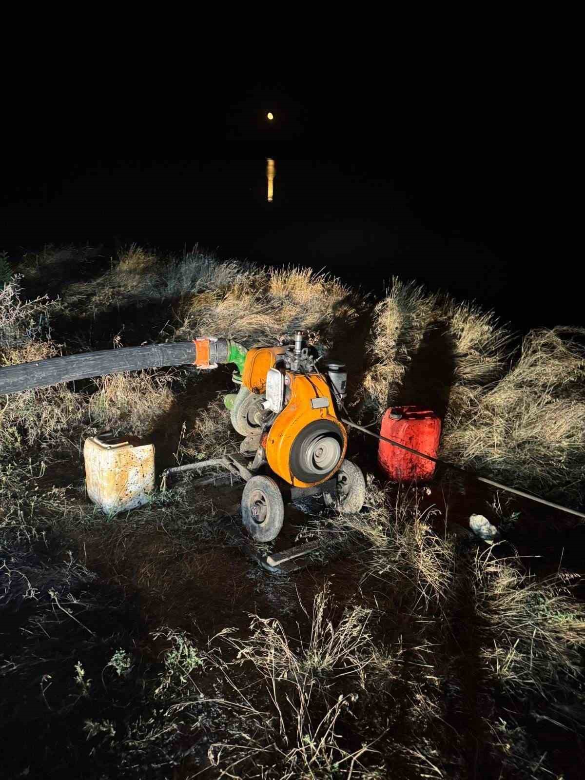 Baraj suyunu kaçak kullanırken yakalandı