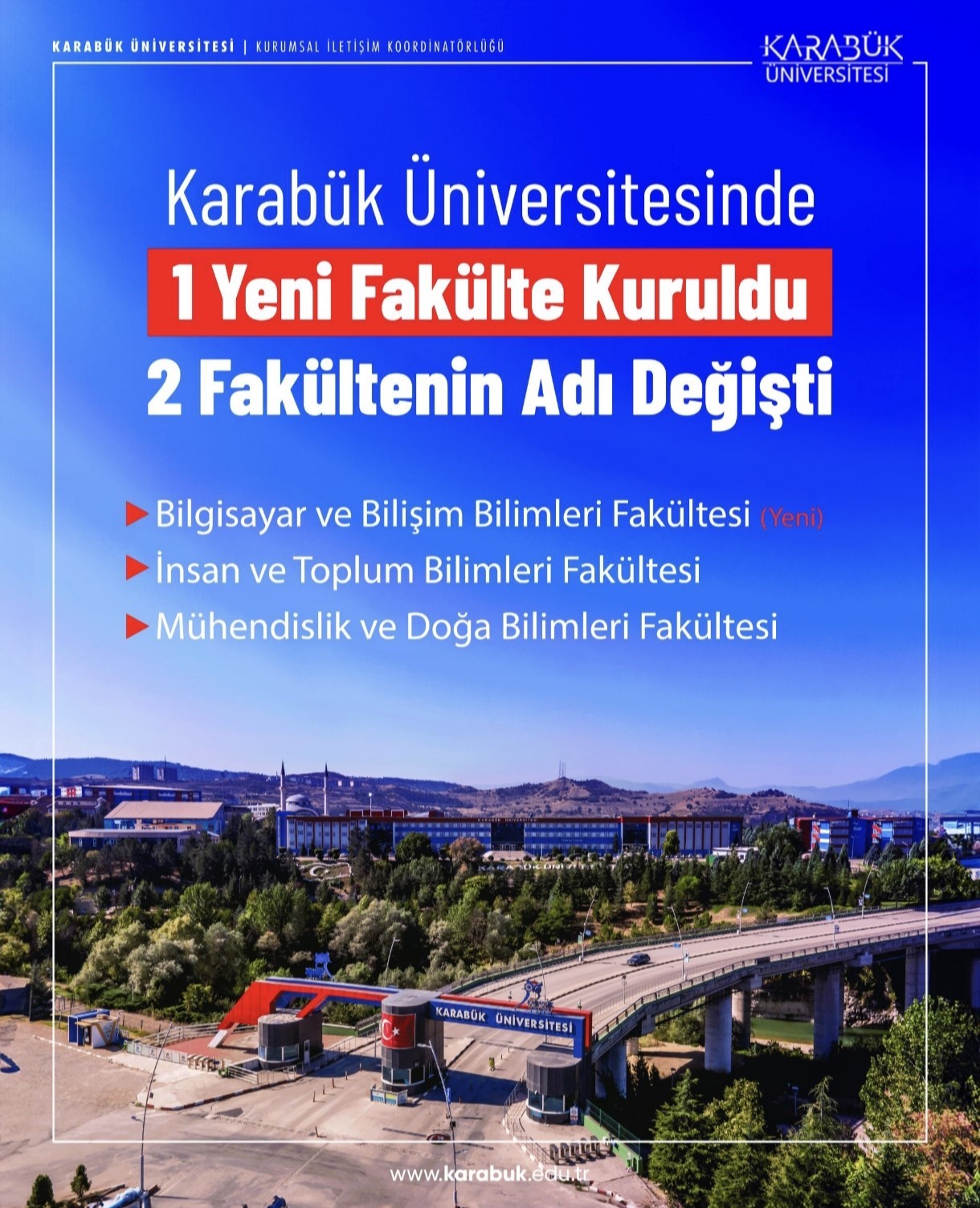 KB&Uuml;&rsquo;de Bilgisayar ve Bilişim Bilimleri Fak&uuml;ltesi kuruldu
