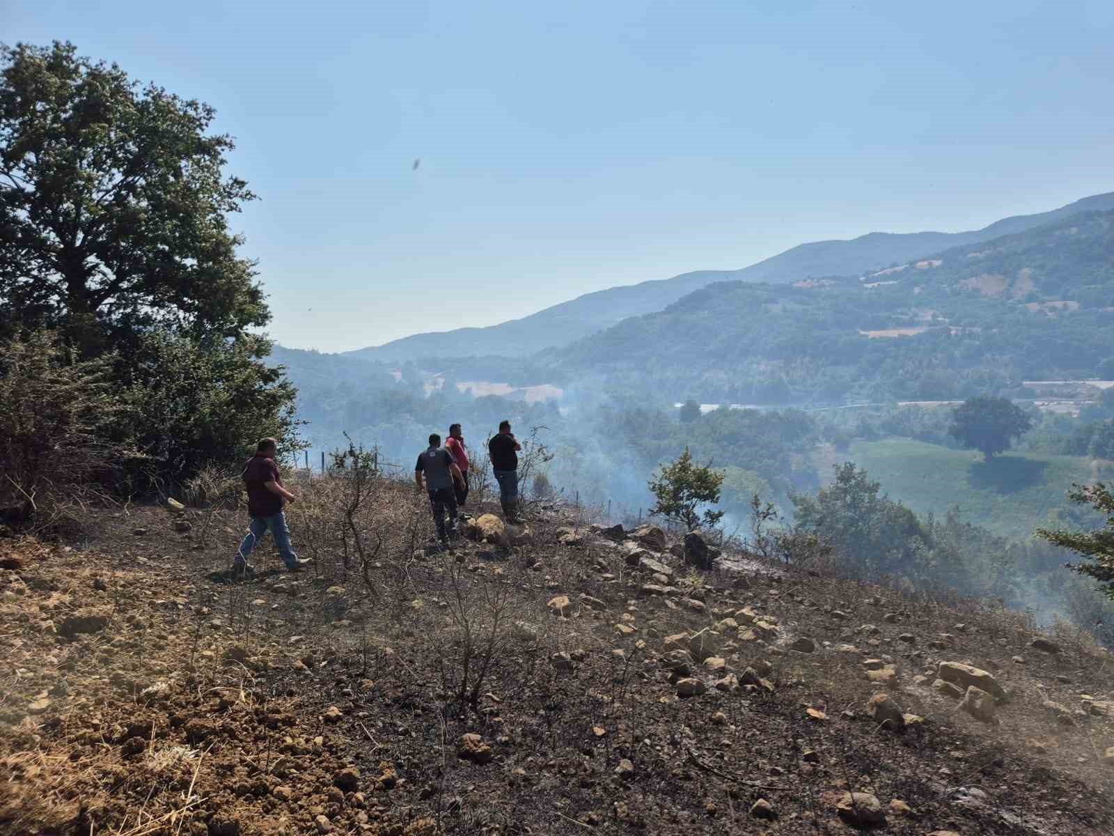 Gönen’de arazi ve anız yangını söndürüldü