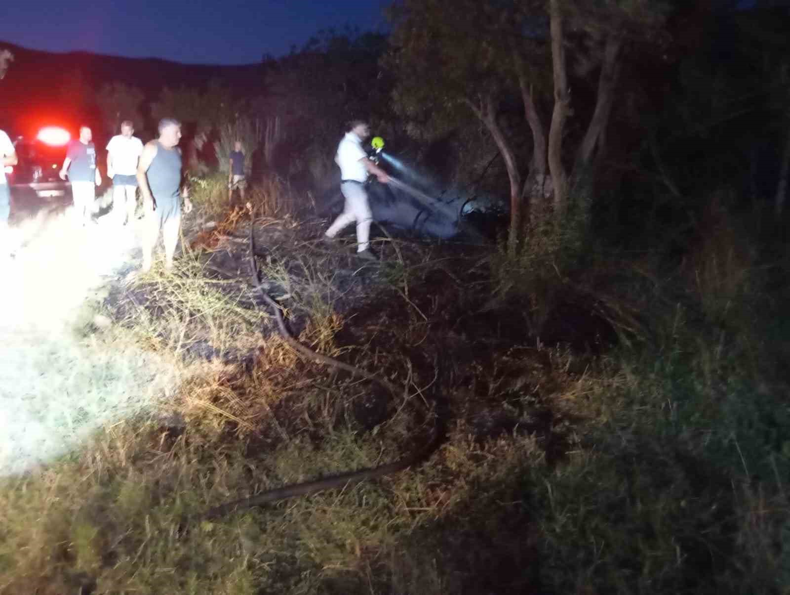 Erdek&rsquo;te b&ouml;ğ&uuml;rtlenlik alanda &ccedil;ıkan yangın s&ouml;nd&uuml;r&uuml;ld&uuml;

