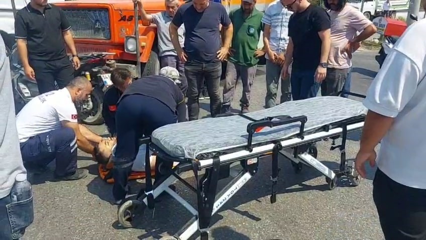 Akyazı’da tanker ile motosiklet çarpıştı: 1 yaralı