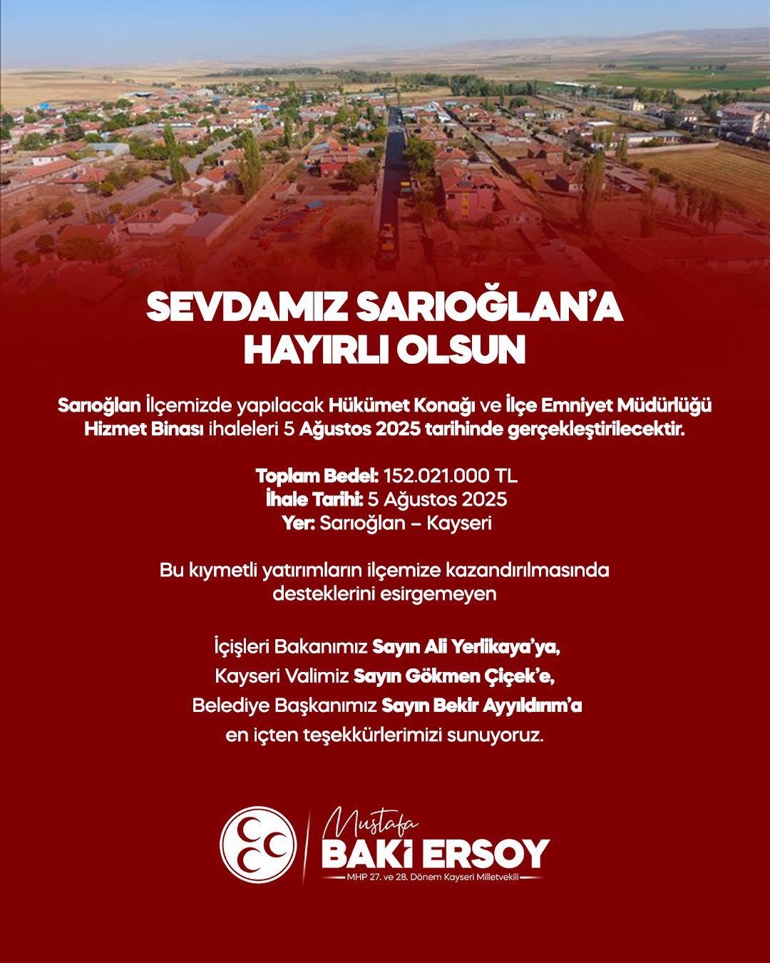 Belediye başkanı ve muhtardan MHP&rsquo;li Ersoy&rsquo;a istişare ziyareti
