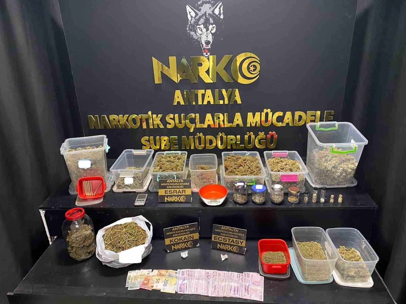 Antalya&rsquo;da uyuşturucu operasyonlarında 1 haftada 27 ş&uuml;pheli tutuklandı
