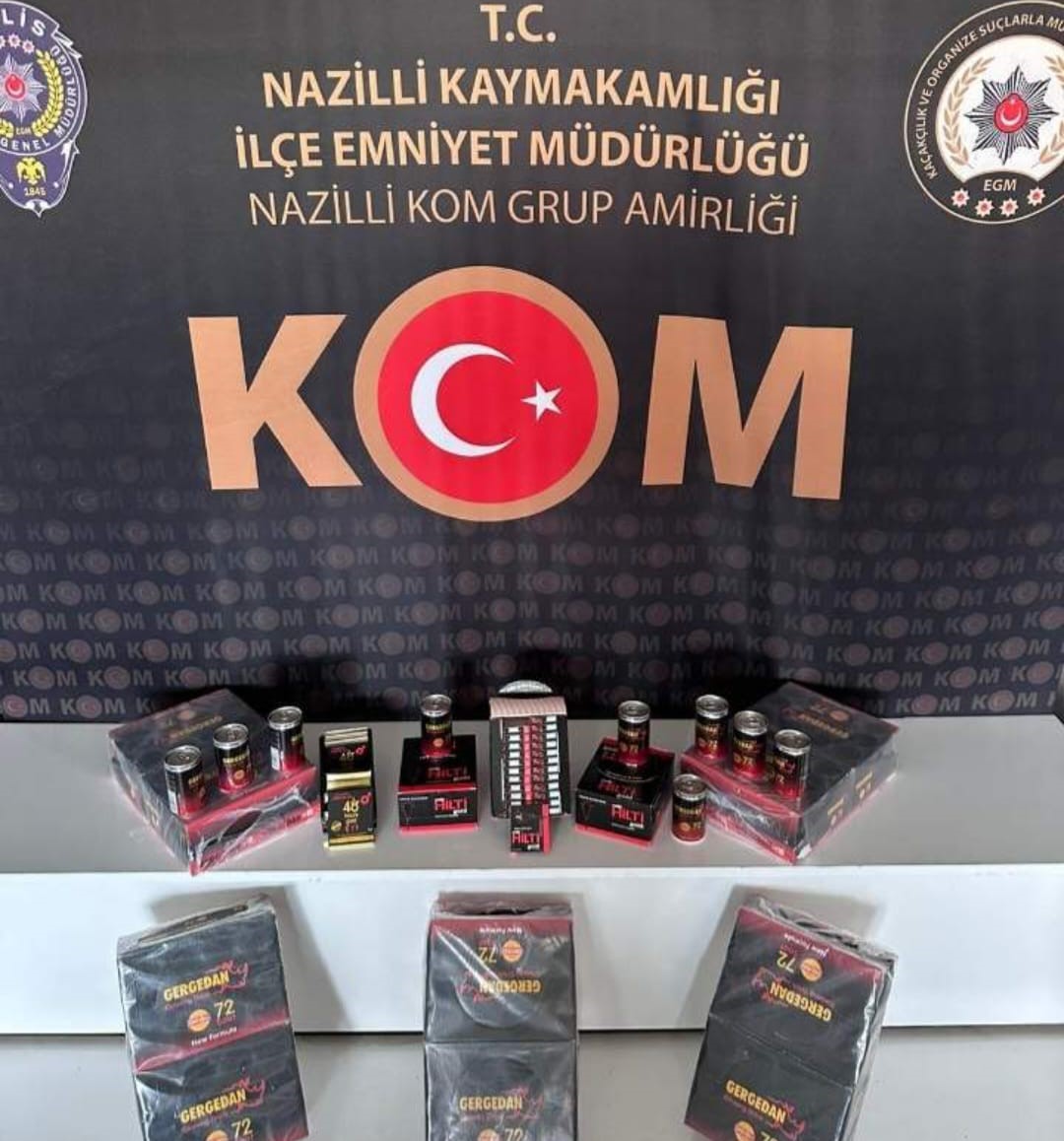 Aydın’da 263 adet kaçak gıda takviyesi ele geçirildi