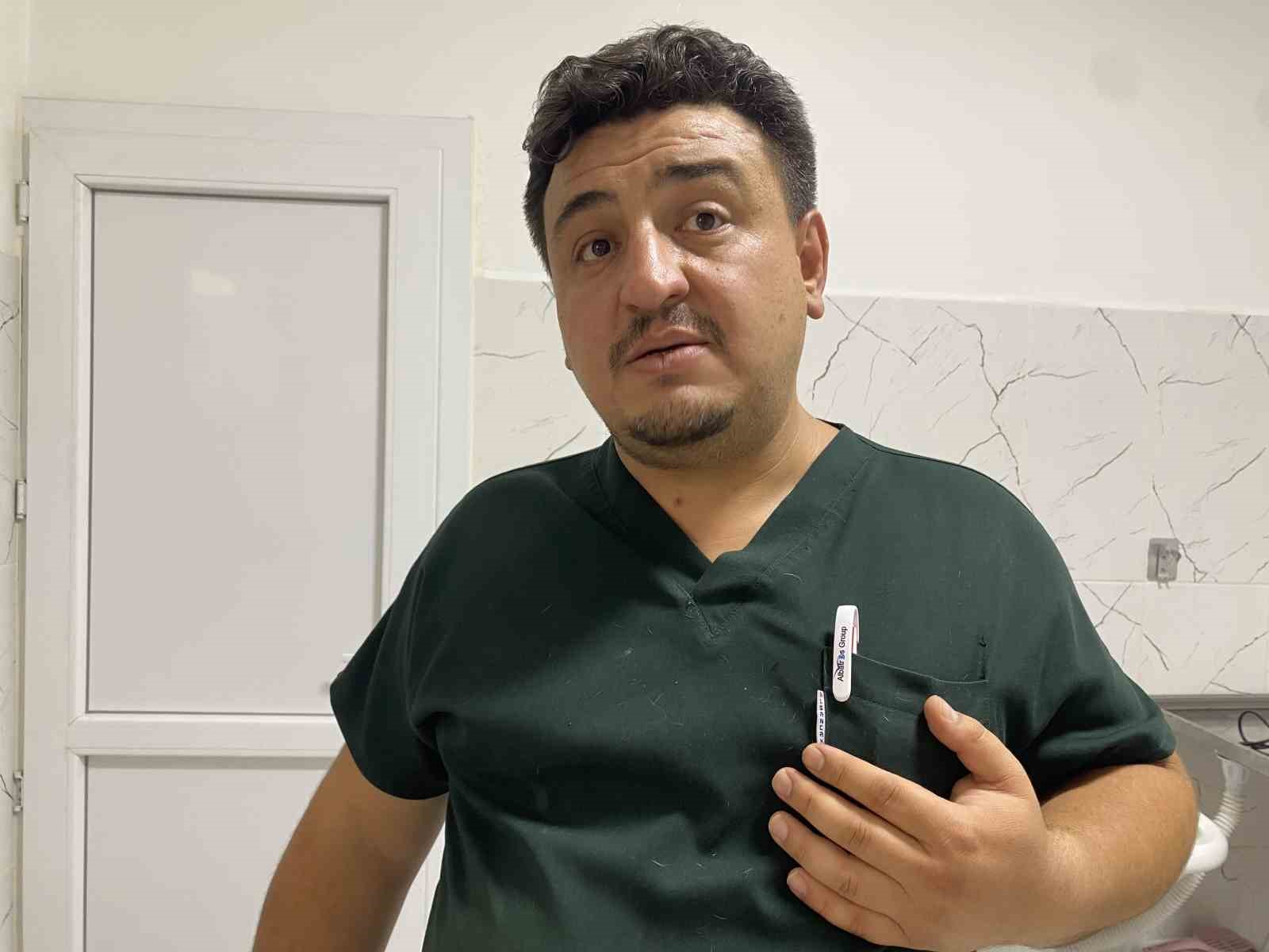 Alaşehir’de susuz kalan leylek kurtarıldı