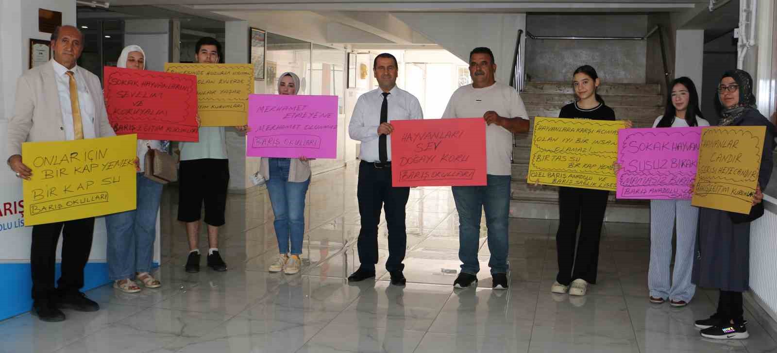 Diyarbakır’ın kavurucu sıcağında sokak hayvanları unutulmadı