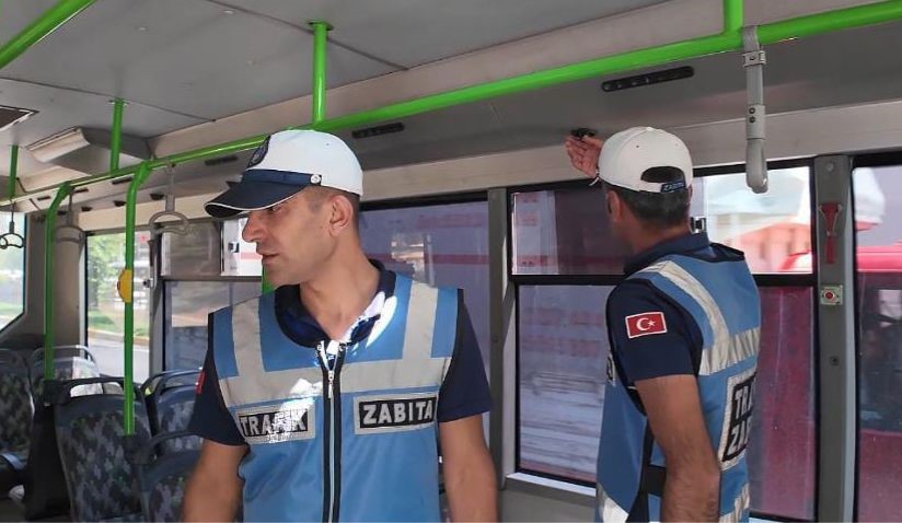 Mardin&rsquo;de zabıta ekipleri toplu taşıma ara&ccedil;larında klima denetimi yaptı
