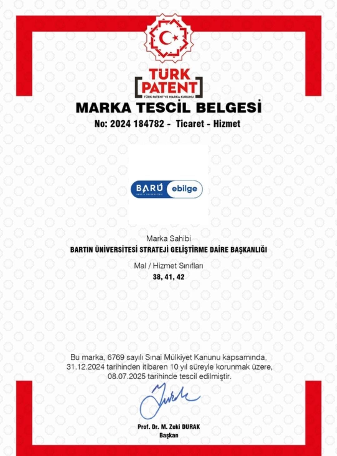 BAR&Uuml;&rsquo;n&uuml;n akıllı sohbet asistanı "ebilge" tescillendi
