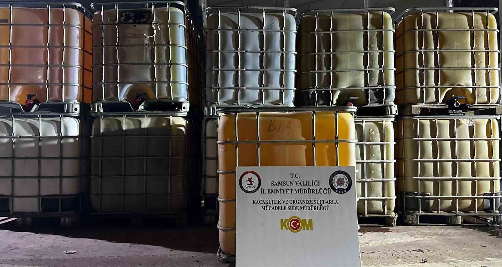 Samsun&rsquo;da 11 bin litre ka&ccedil;ak motorin ele ge&ccedil;irildi
