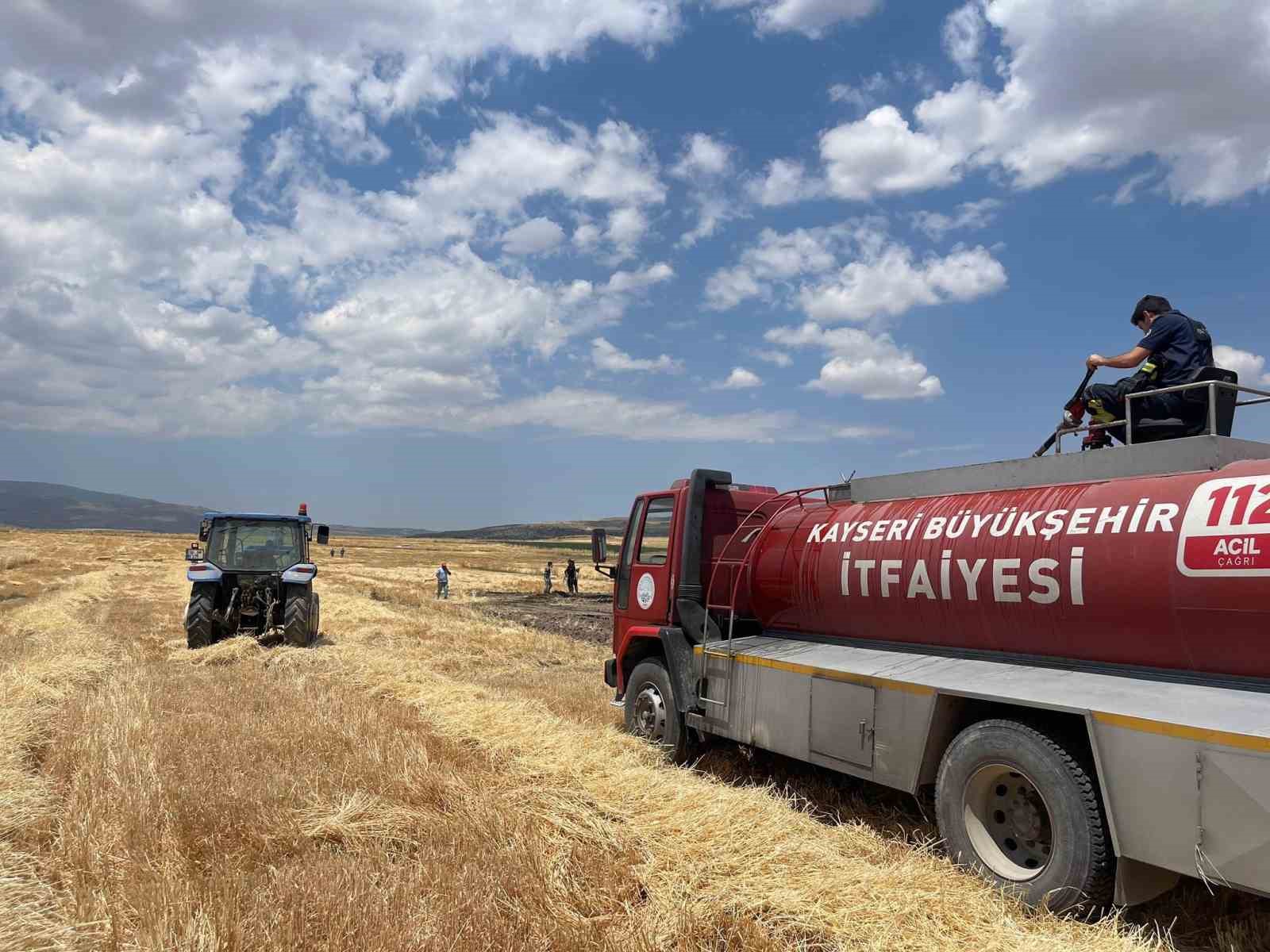 Kayseri Tomarza’da 2 günde 4 ekili arazide yangın çıktı