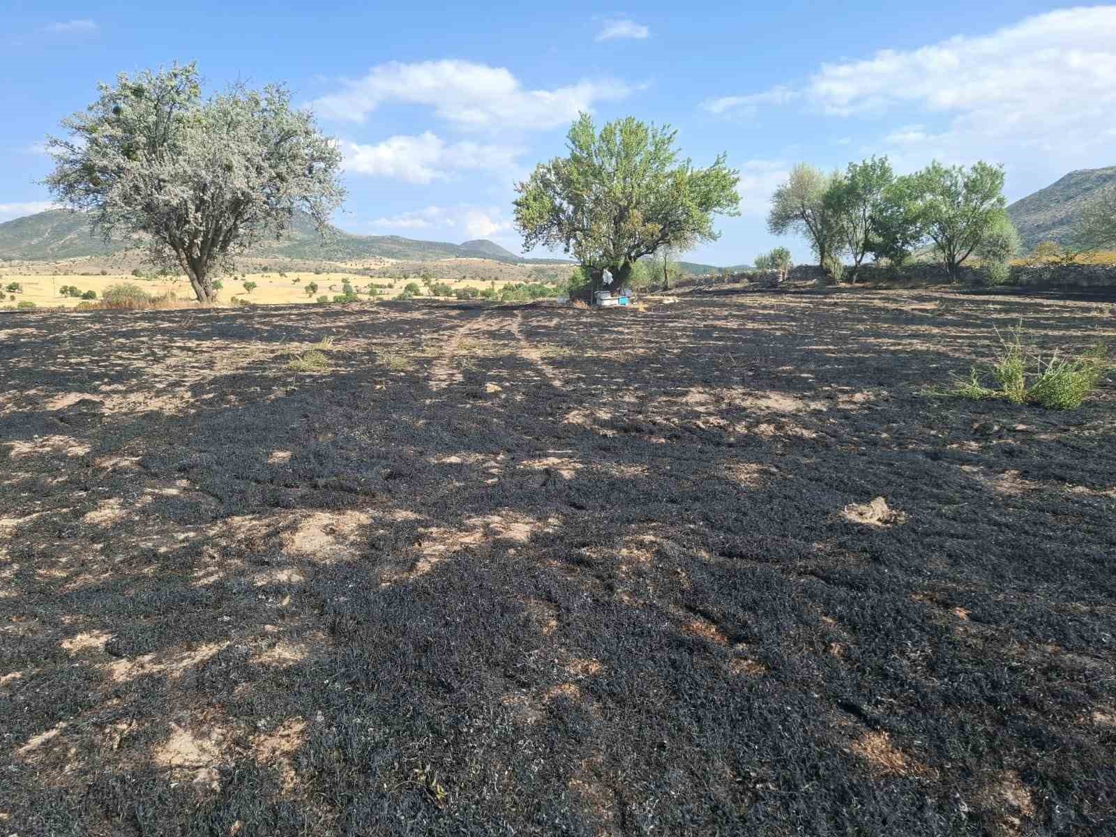 Beyşehir&rsquo;de arazi ve ahır yangını korkuttu
