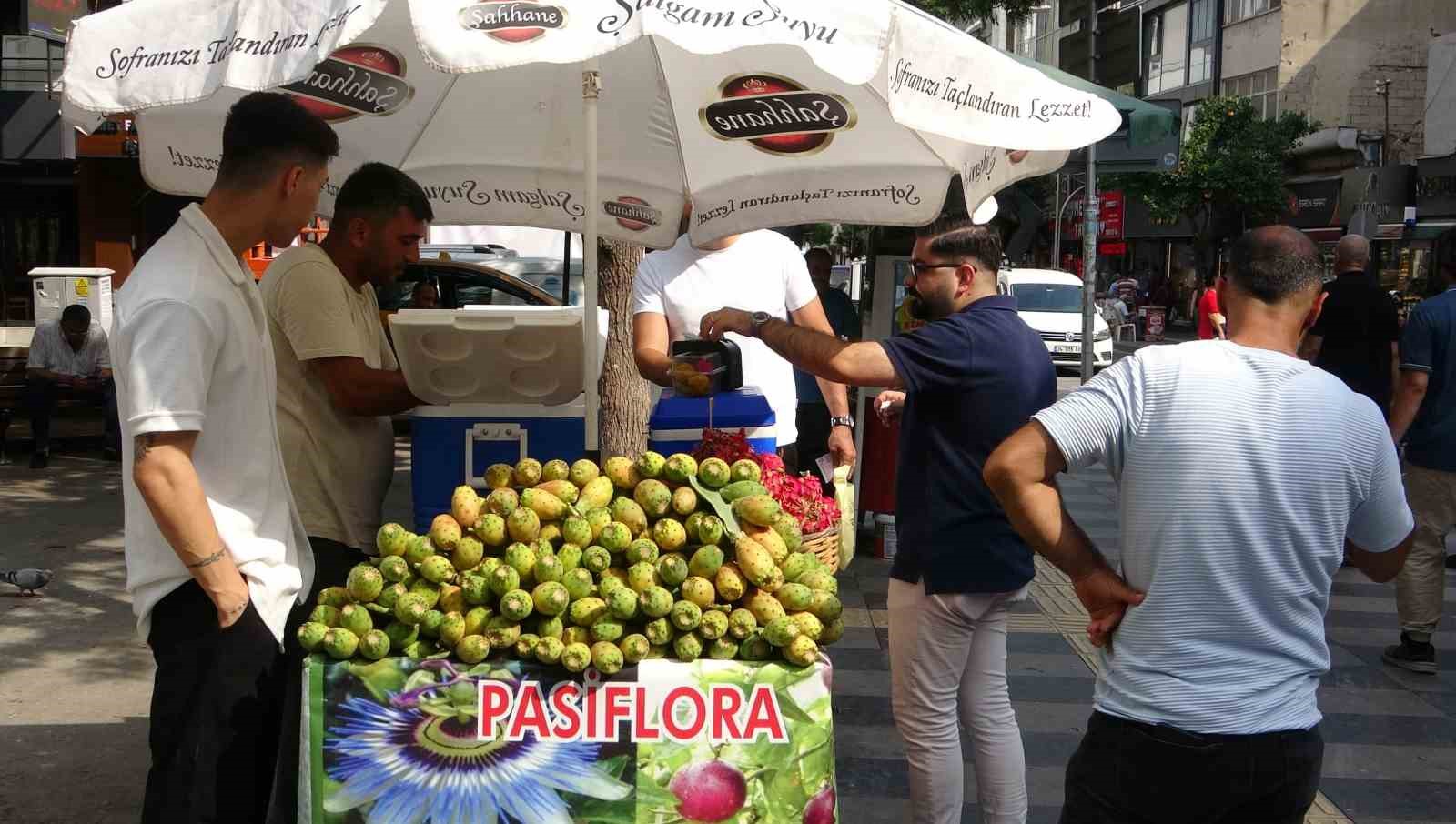 Mersin’de doğada kendiliğinden yetişen dikenli incir seyyar tezgahlarda