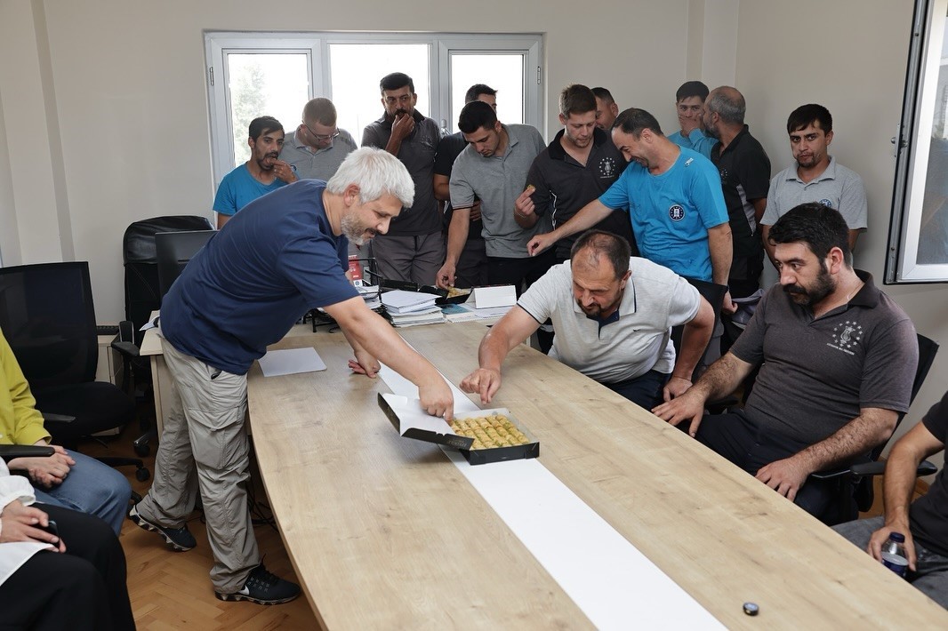 Başkan Eyüp Kahveci’den Atık Su Arıtma Tesisi personeline teşekkür ziyareti