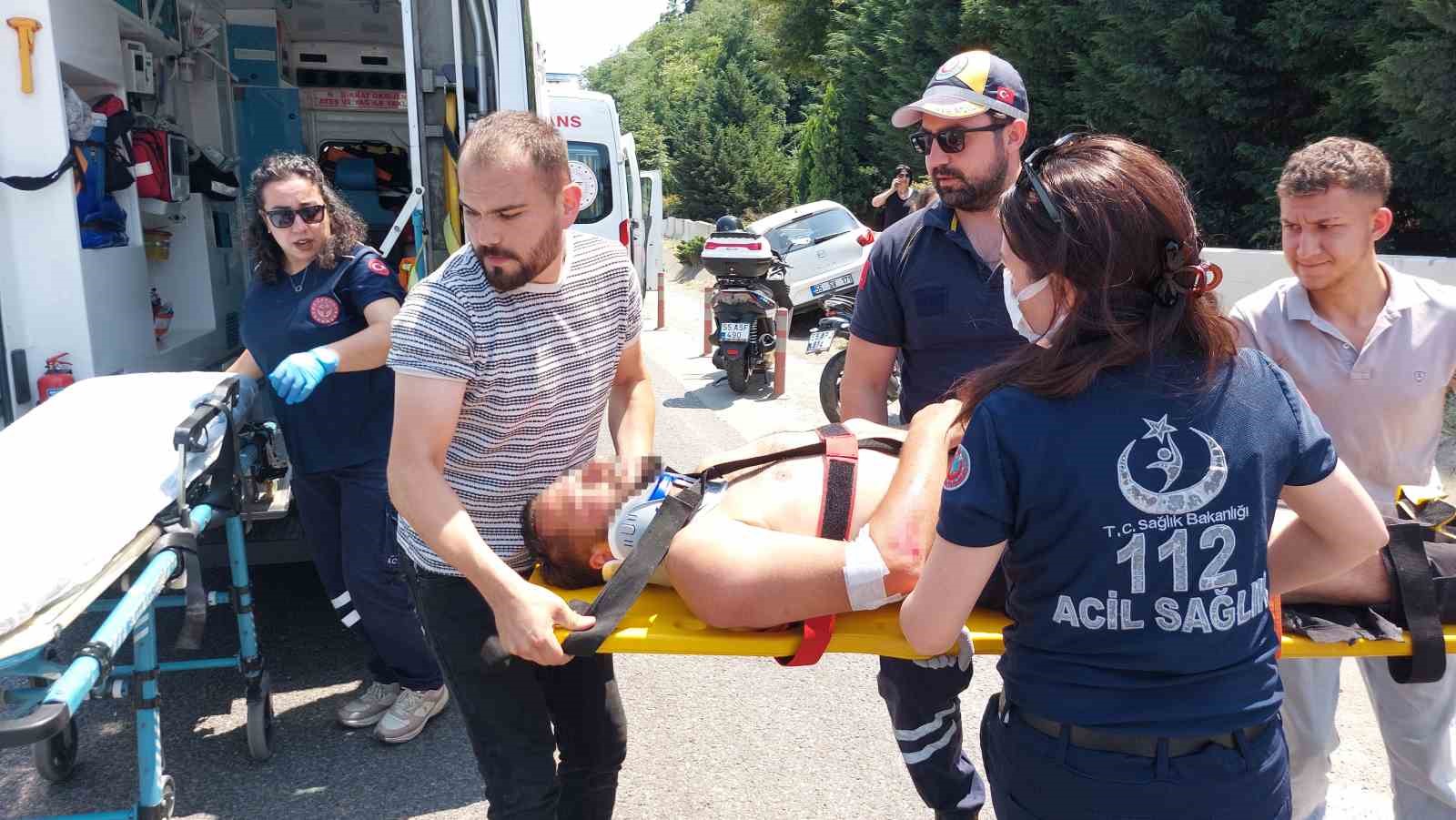 Motosiklet ile otomobil çarpıştı: 1 yaralı