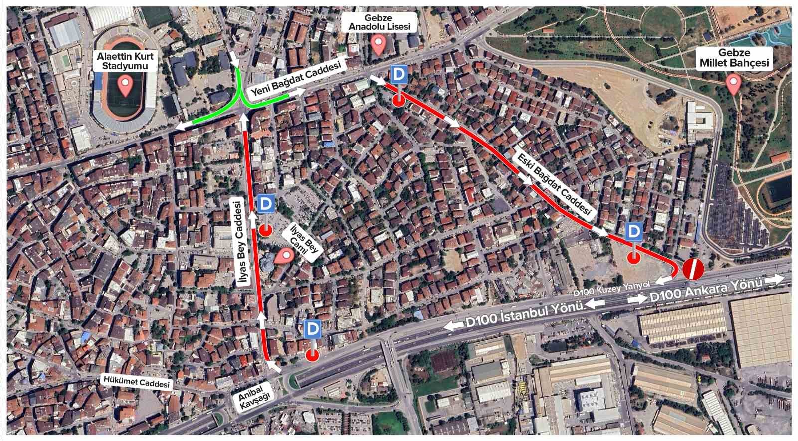 Gebze’de yeni trafik dolaşım planı hayata geçiyor