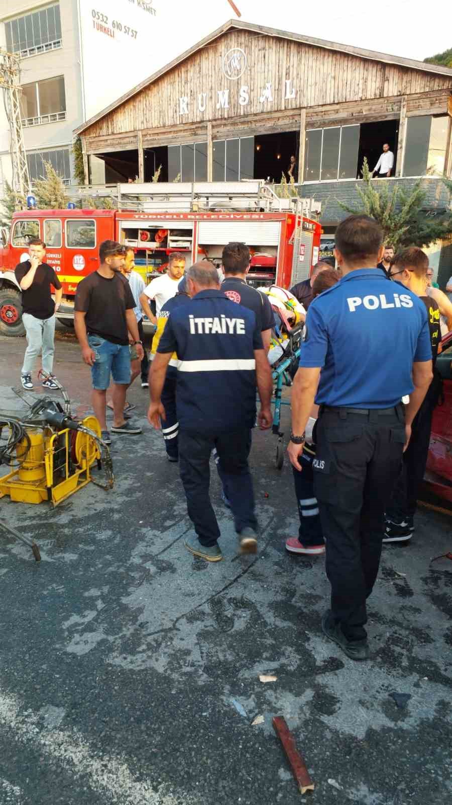 T&uuml;rkeli&rsquo;de trafik kazası: 1 yaralı
