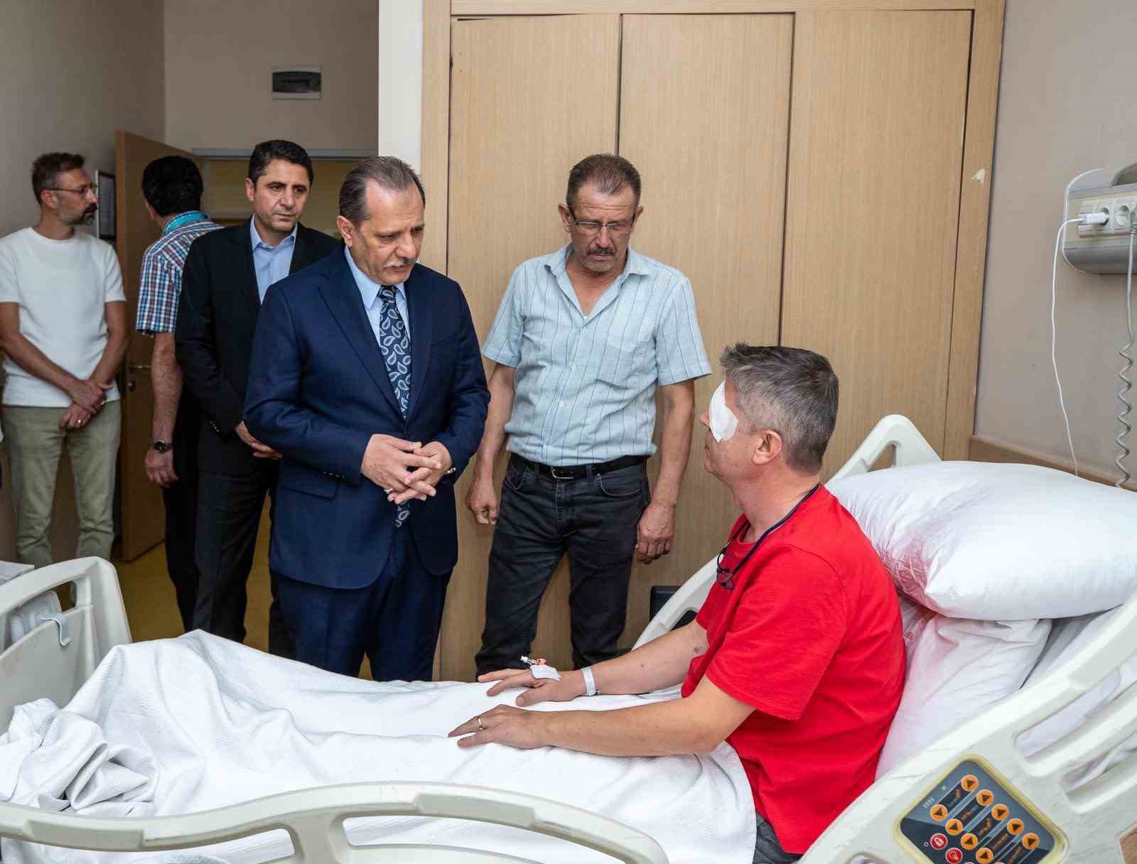 Avcılar’da gittiği olay yerinde yaralanan polise Emniyet Müdürü Yıldız’dan ziyaret