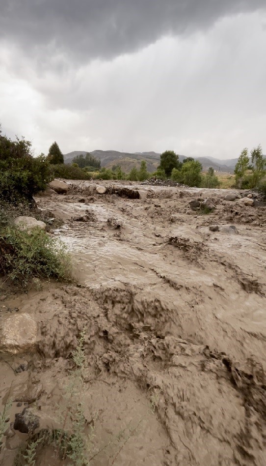 Erzincan’da sağanak yağış sele dönüştü Sakaltutan mevkiinde dereler aştı